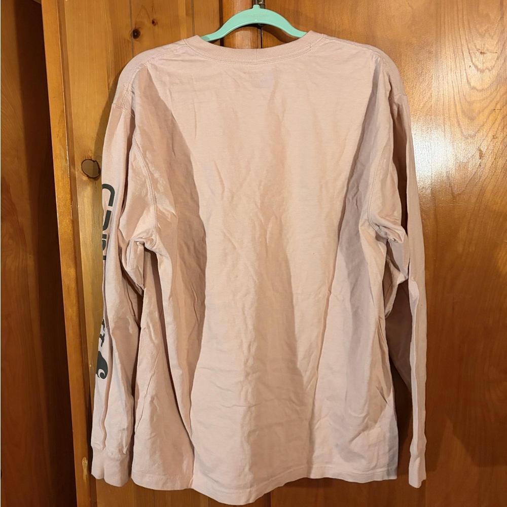 Carhartt Blush Pink Long Sleeve with Logo - Picture 6 of 6